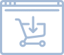 blue online shopping cart icon